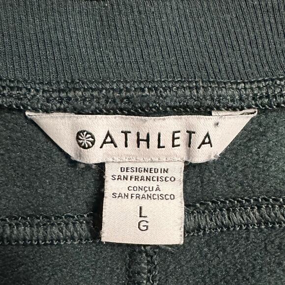 Athleta Seasoft Straight Leg Pants Large Blue High Rise Elastic Waist Pull On - Picture 3 of 5